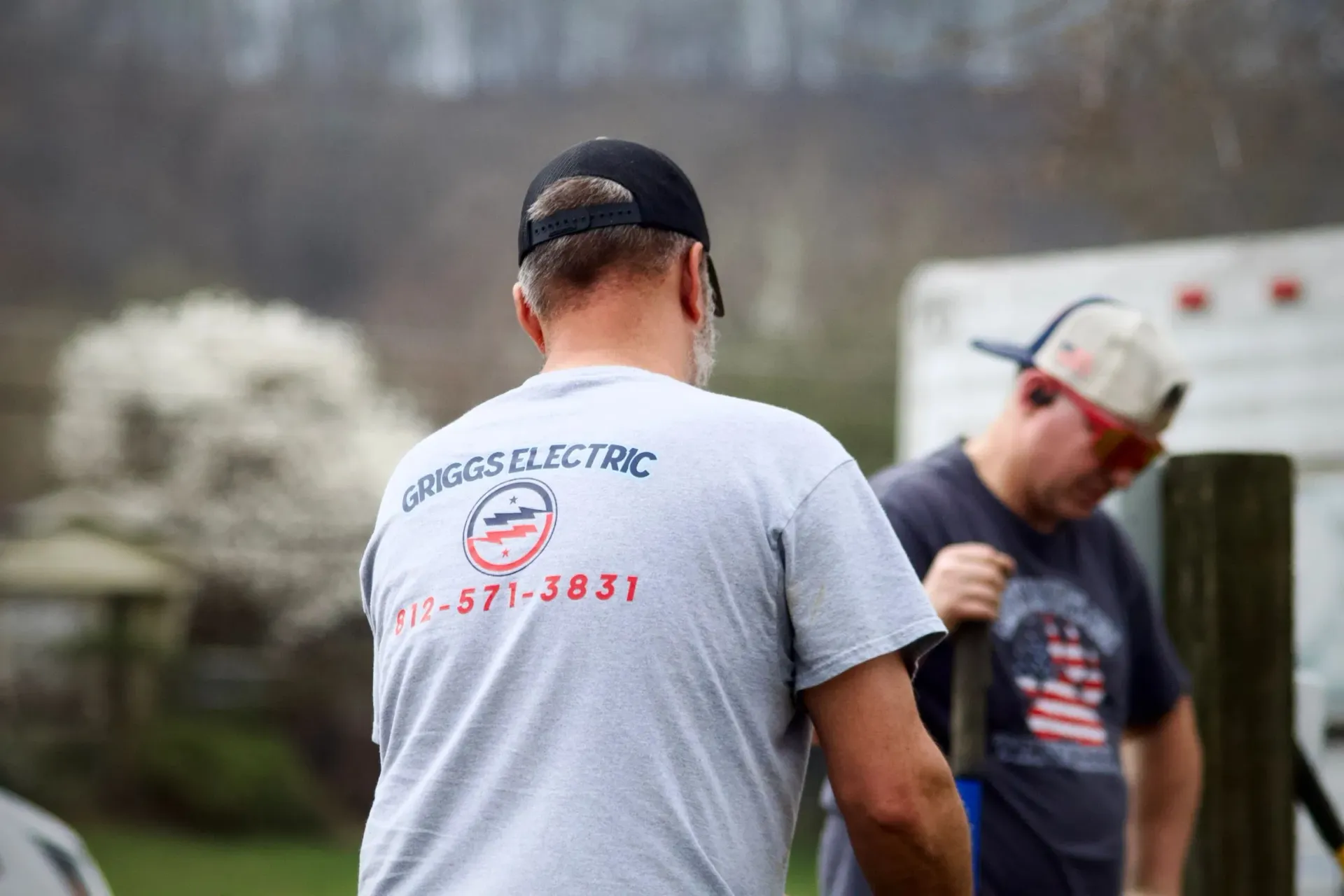 Griggs Electric team members working on an electrical project